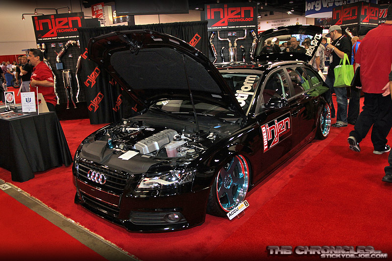 Audi on some Rotiform wheels in the Injen booth 