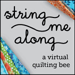 String Me Along bee button - gray
