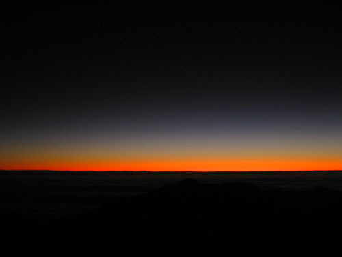 the beginning of the Haleakala sunrise