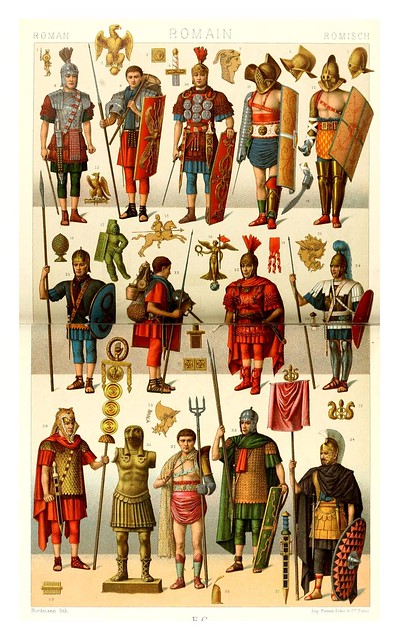 009-Vestuario e implementos romanos -Geschichte des kostüms in chronologischer entwicklung 1888- A. Racinet