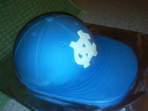 baseball cap cake. Groom#39;s Cake- UNC Baseball Cap