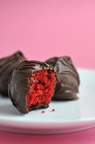 Red Velvet Cake Balls w/ Milk Chocolate