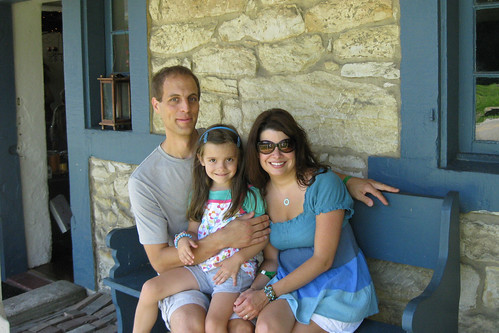 Zoar, Ohio Harvest Festival 2010:  The three of us in front of the bakery.