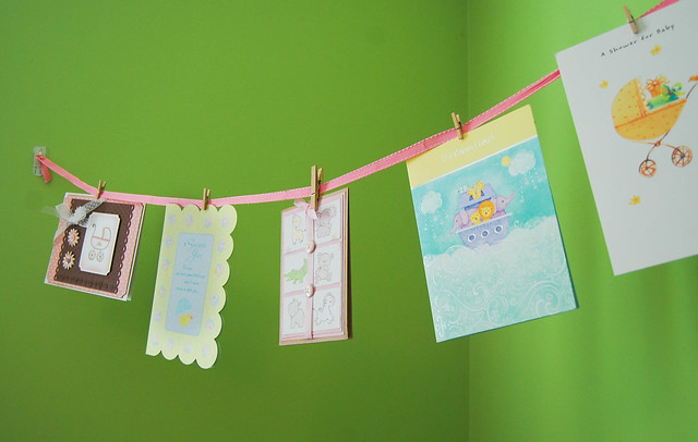 Baby Shower Cards as decoration