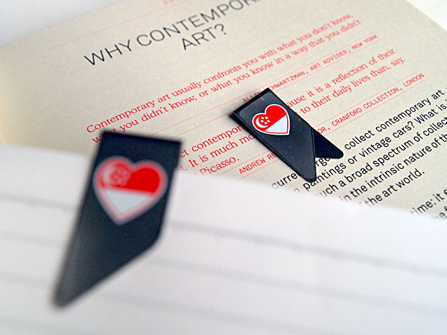 Singapore Heart Flag Book Clip by Casey Chen