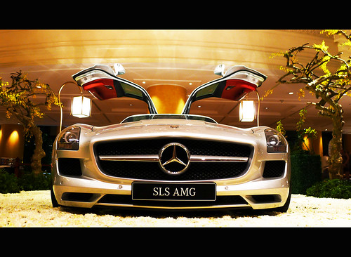 Front Explore #109 -  Sept. 26, 2010  This MB SLS AMG was on display @ the lobby of the Makati Shangri-la Hotel. I
