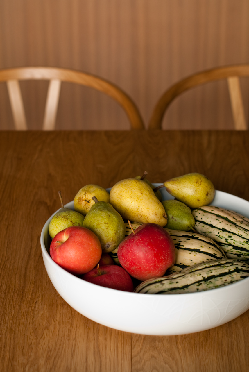 Bartlett Pears, Delicata Squash, and Royal Gala Apples