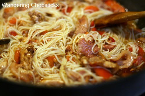Angel Hair Pasta with Balsamic Chicken, Bacon, and Diced Tomatoes 8