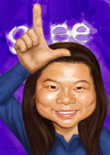 Glee-themed caricature - 2 small