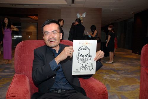 Caricature live sketching for The DPH Sunflower Ball 2010 -3