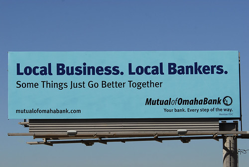 Mutual Of Omaha Logo. Mutual of Omaha Bank billboard