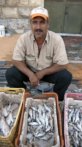Fish seller at Safita