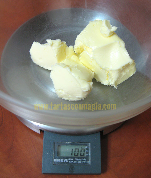 pesando mantequilla