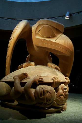 First Nation Carving Raven