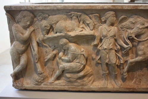 Marble sarcophagus with the myth of Endymion