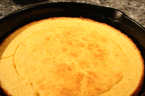 Cornbread, piping hot from the oven!