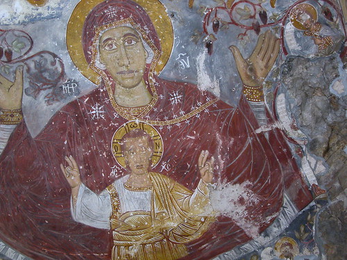 DSCN0277 Sümela, église, intérieur, Vierge à l'Enfant
