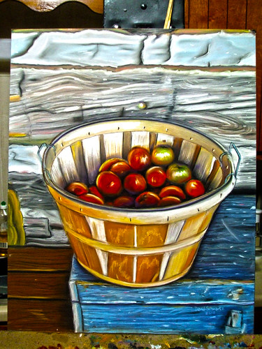 "Basket of Tomatoes on the Porch" by rdavidschwartz