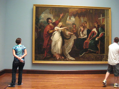 Anna & Cody looking at a huge painting