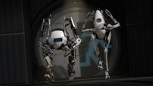 Portal 2 robots modo Co-op