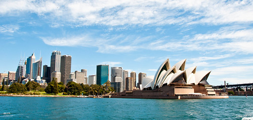 skyline and Opera House from Sydney Harbor