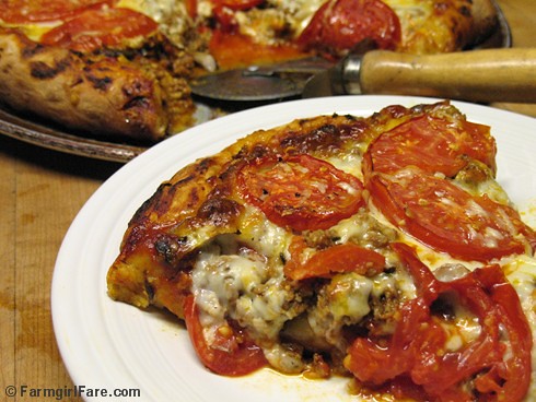 Italian Sausage, Mushroom & Fresh Tomato Pizza