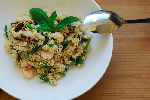 quinoa with shrimp