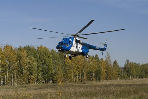 Mi-8 landing. Altai, Barnaul city outskirts. ©  Pavel 