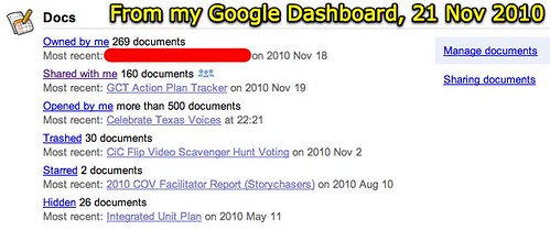 Dashboard - My Google Docs