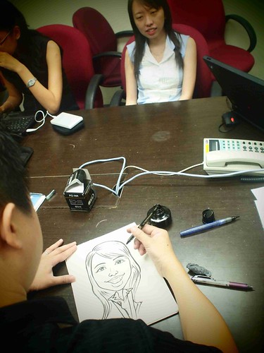 Caricature live sketching @ UOB Finance Division