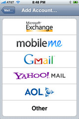 iPhone: Add e-mail account