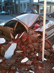 Christchurch Earthquake - NEW BMW Crushed