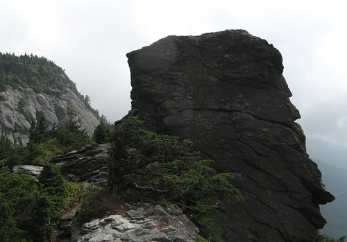 Rocky shelf at MacRea Peak summit