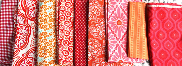 Red/orange fabrics