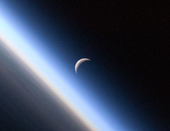 Detail: Crescent Moon, Earth's Atmosphere (NAS...