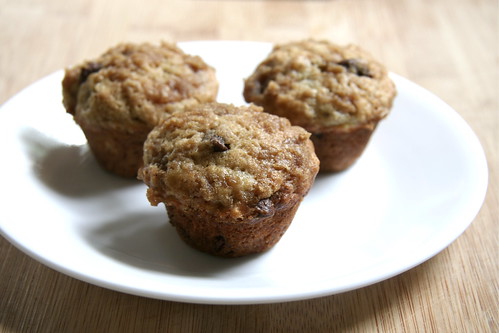 Homemade Banana Bread Muffins with Chocolate Chips
