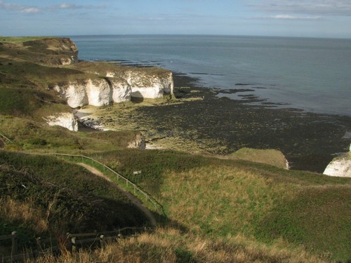 View of Flamborough cliffs from the headland