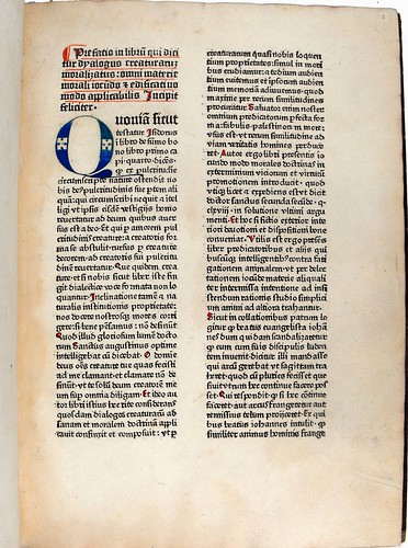 Manuscript initial in Dialogus creaturarum moralisatus