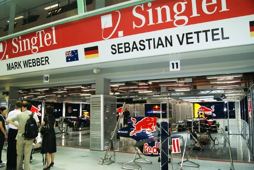 Red Bull Singapore F1 Pit Garage 