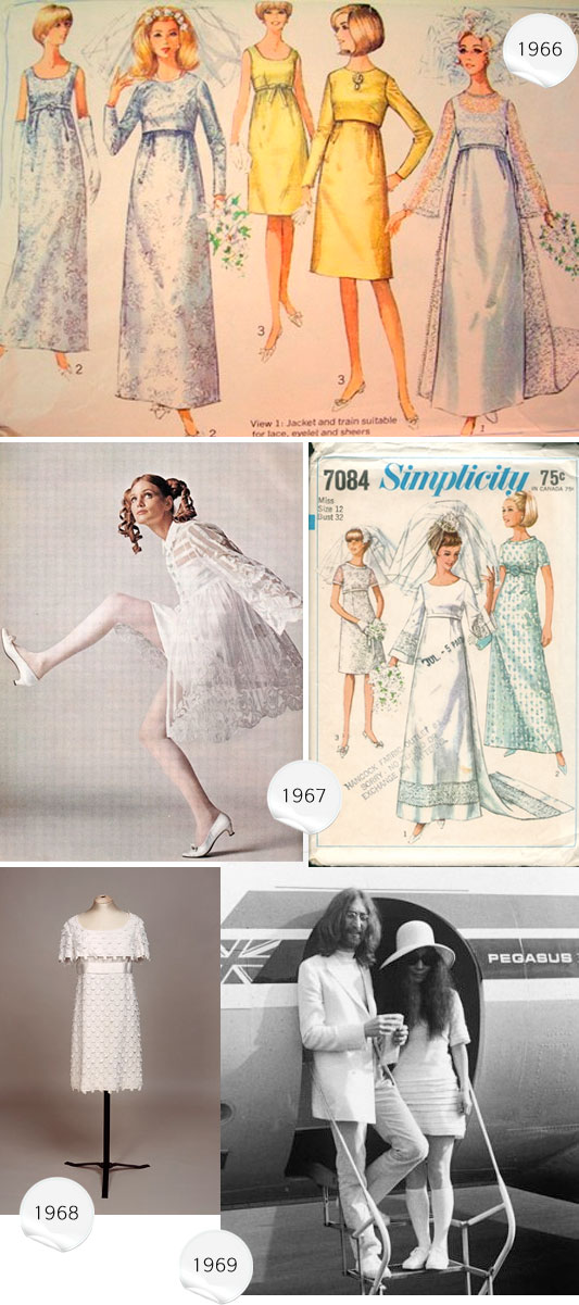 1966-1969 wedding dresses