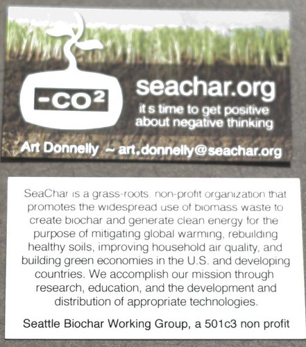 Art's organization, Sea Char, focuses on spreading the word on BioChar and providing stoves to families in third world countries