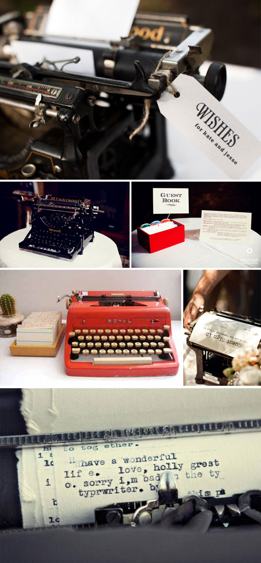 typewriter guest book
