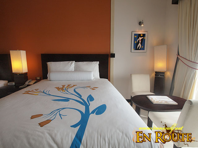 One of the beds at the Twin Bed Deluxe Room