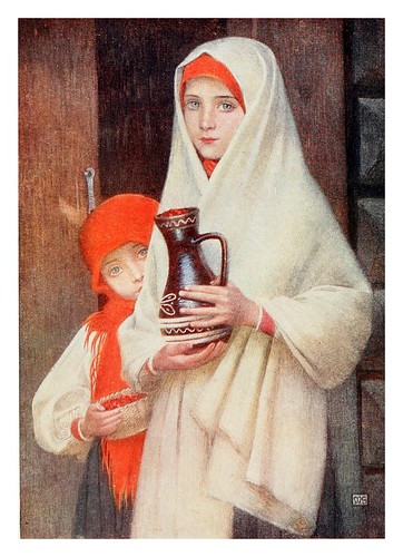 014-Dos jovenas campesinas con fresas silvestres-Hungary-1911-Adrian y Marianne Stokes
