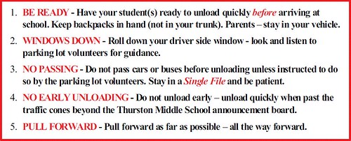 rules of the road at Thurston MS (via Laguna Beach Unified School District)