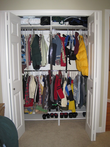 The closet after