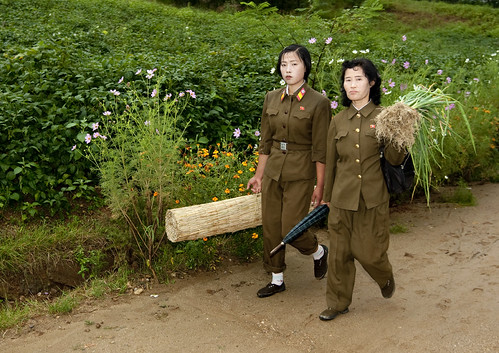 north korean army women. Soldiers women in the