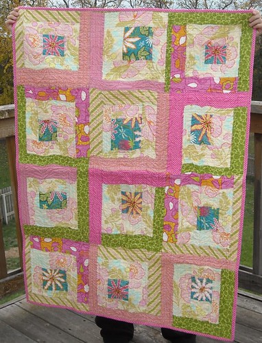 pink/green charity quilt