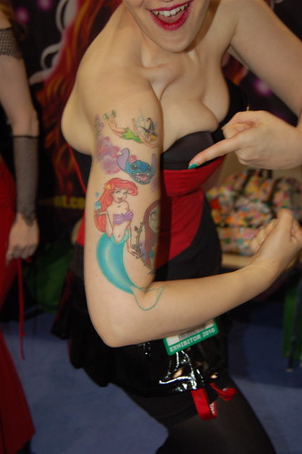 Mermaid Tattoos on Sexy Female Arm Mermaid Tattoos on Sexy Women Arm