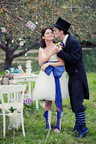 images of Alice In Wonderland Themed Wedding Dress